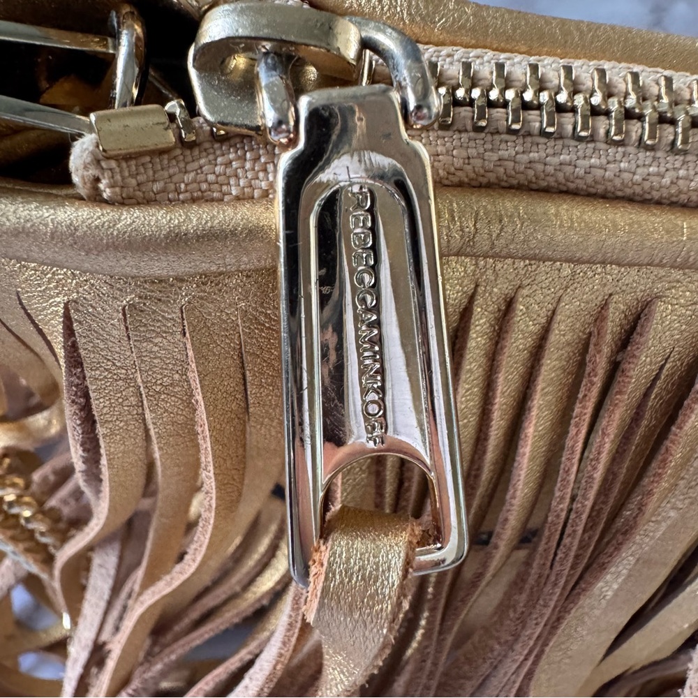 Rebecca Minkoff Finn Fringe Crossbody Bag Leather Boho Convertible Clutch EUC - Picture 4 of 10